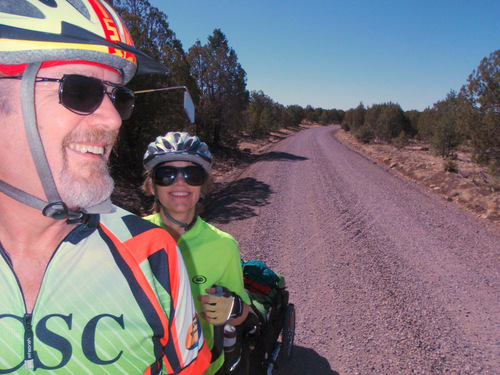 Dennis & Terry Struck, GDMBR, Gila NF, NM, 31 Mar 2013.
